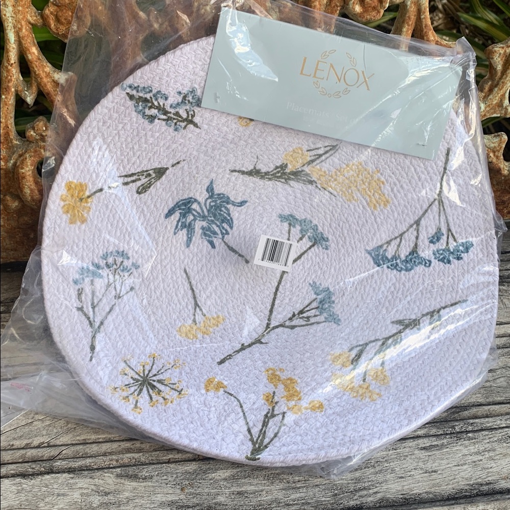 Lenox 15” Wildflower Placemat Set of 2- NEW!🌺 100% Cotton - Picture 7 of 8